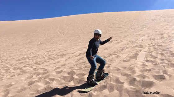 Sandboarding in the Atacama Desert, Chile